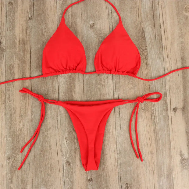 Brazilian Push-Up Thong Bikini Set Women