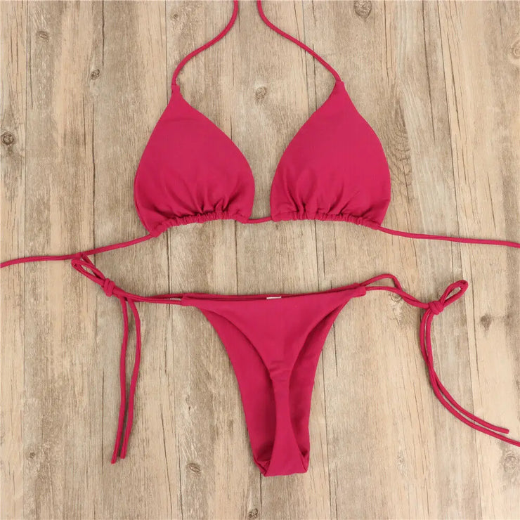 Brazilian Push-Up Thong Bikini Set Women