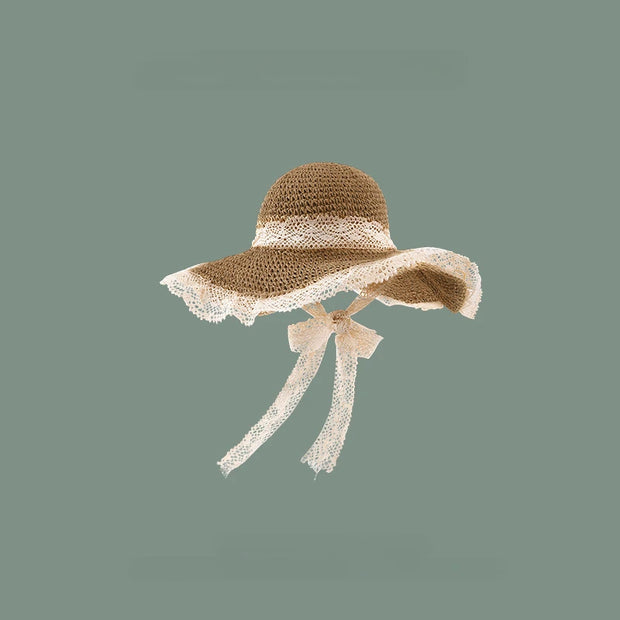 Wide Brim Summer Straw Sun Hat for Women