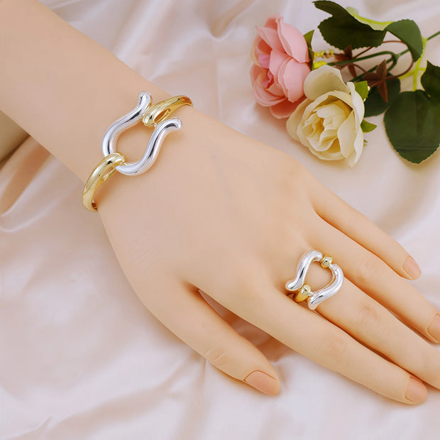 Gold Fashion Jewelry Set for Women Wedding Party