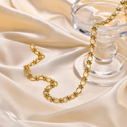 Chunky Gold Lock Chain Necklace for Women