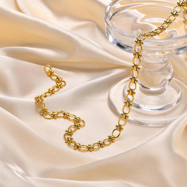 Chunky Gold Lock Chain Necklace for Women