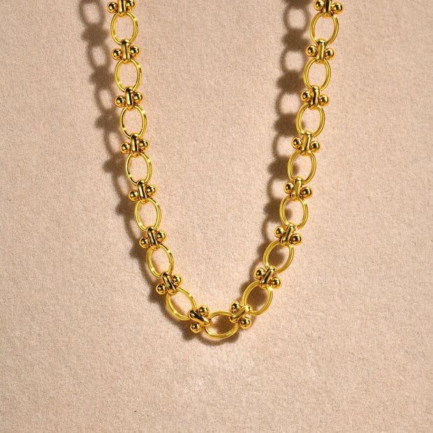Chunky Gold Lock Chain Necklace for Women