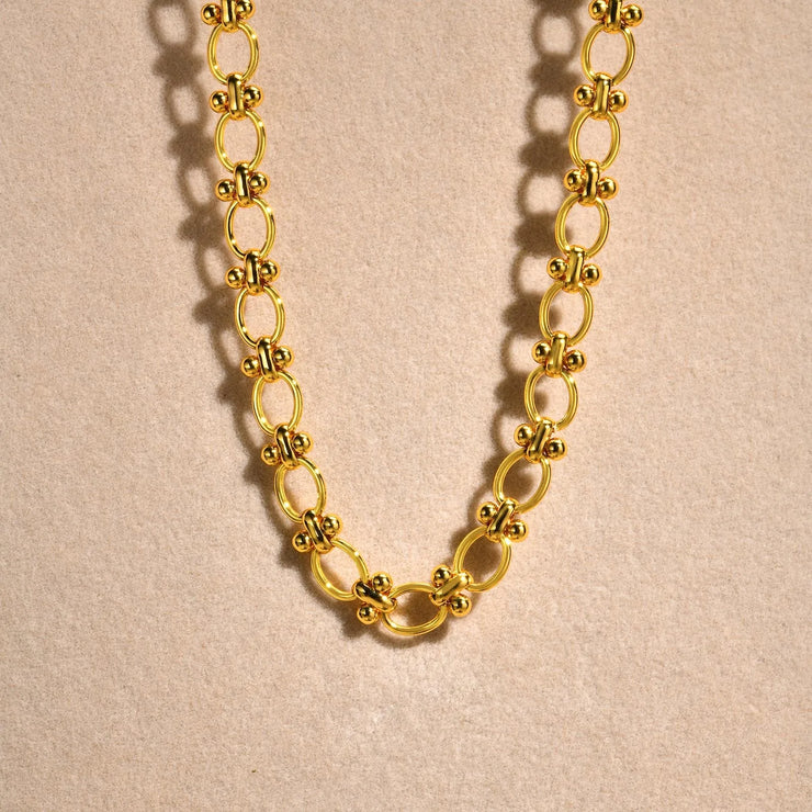 Chunky Gold Lock Chain Necklace for Women