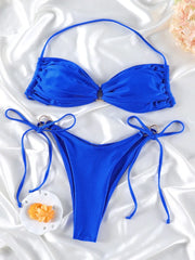 Sexy Halter Hollow Out Bikini Set Women
