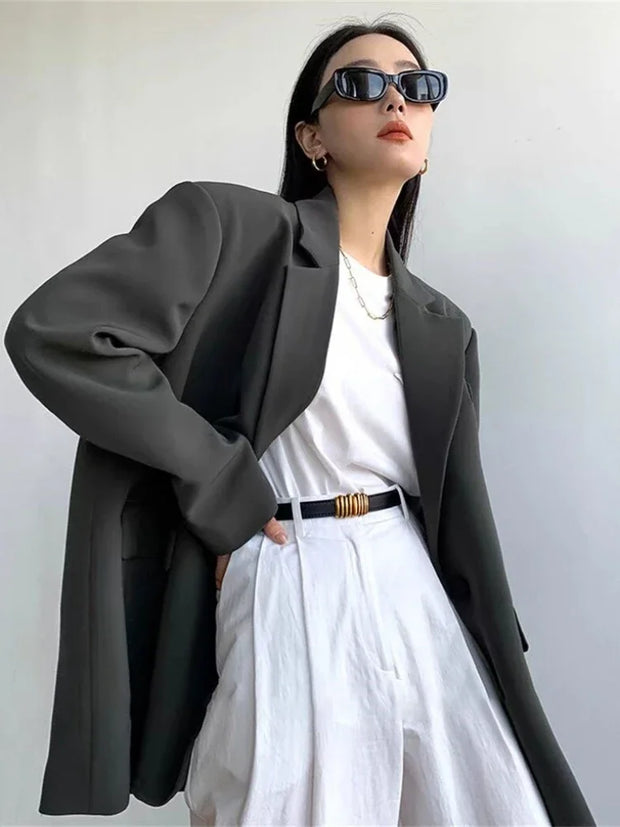 Vintage Loose Long Sleeve Blazer for Women