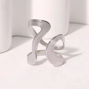 Stainless Steel Waterproof Statement Ring Women