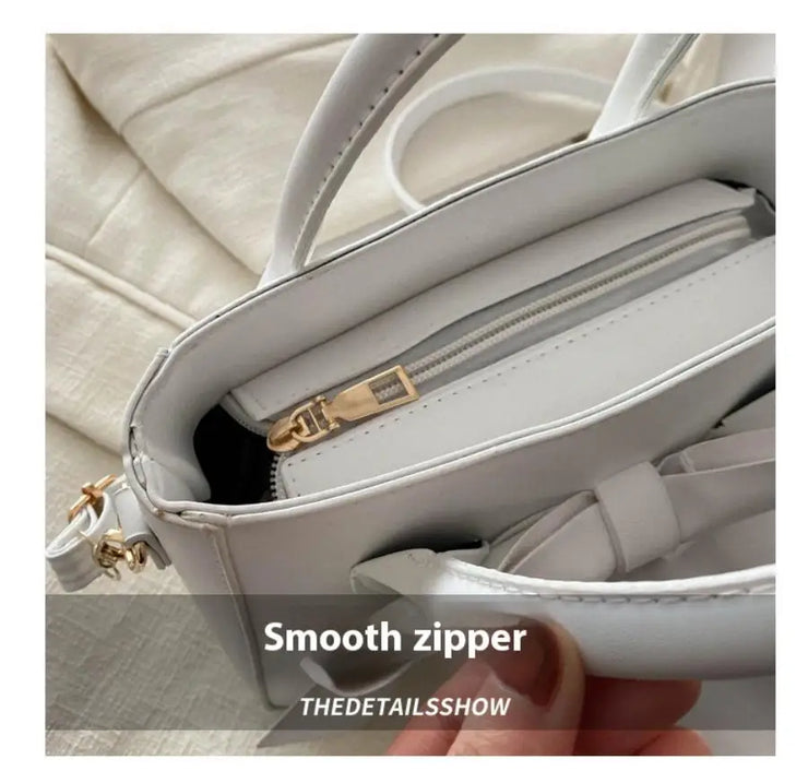 Retro Bow Small Square Shoulder Bag Women