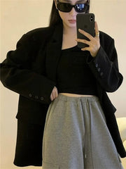 Vintage Loose Long Sleeve Blazer for Women