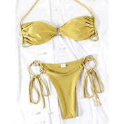 Sexy Halter Hollow Out Bikini Set Women