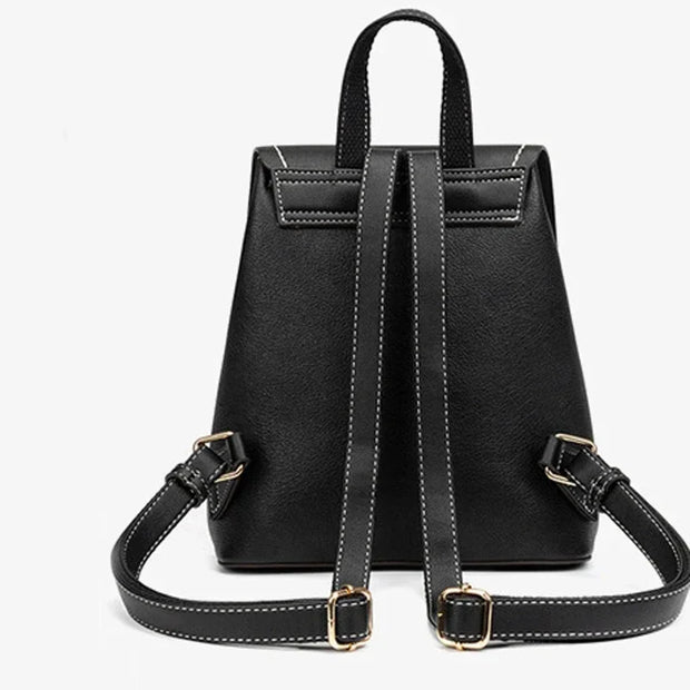 Solid Color Patchwork Fashion Backpack Women