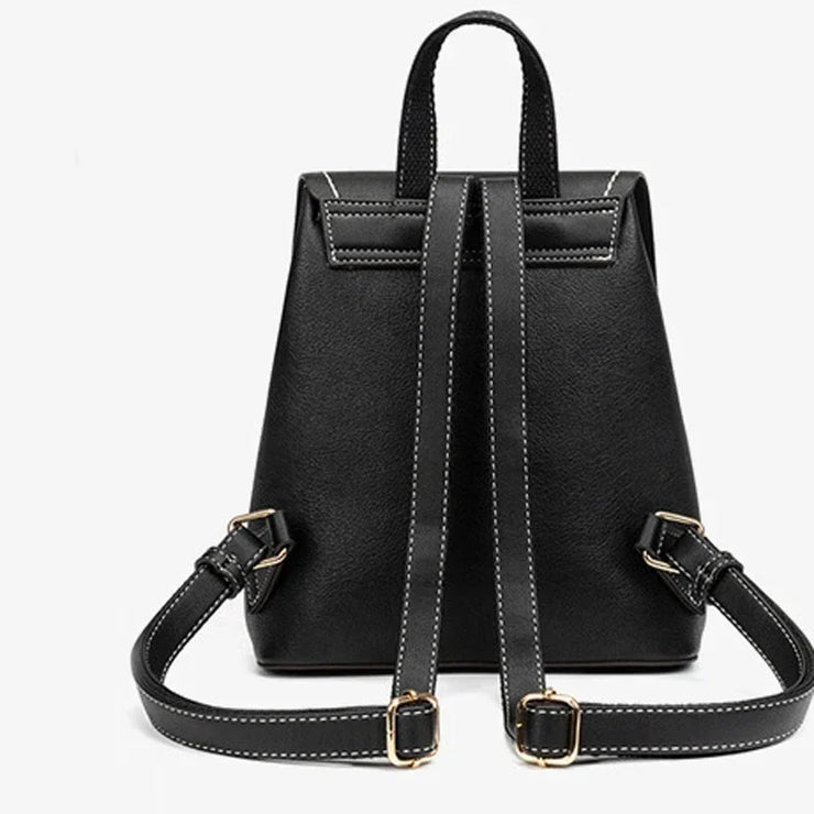 Solid Color Patchwork Fashion Backpack Women