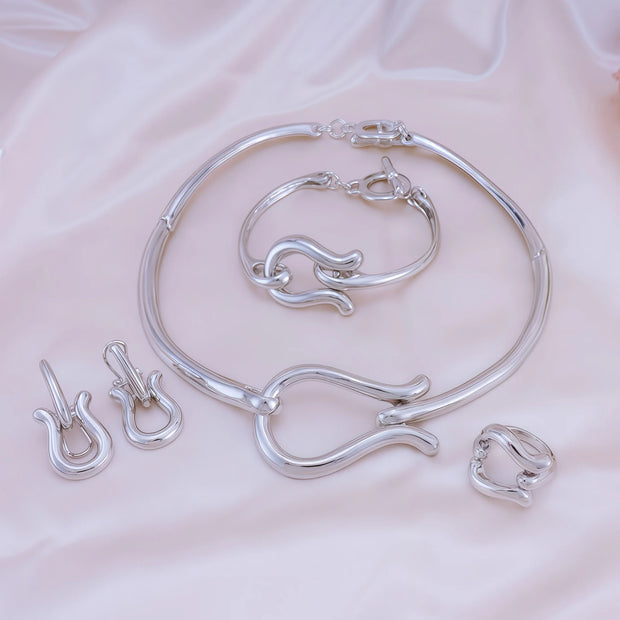 Gold Fashion Jewelry Set for Women Wedding Party