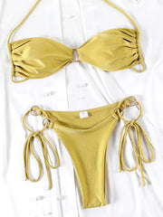 Sexy Halter Hollow Out Bikini Set Women