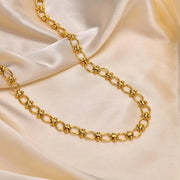 Chunky Gold Lock Chain Necklace for Women