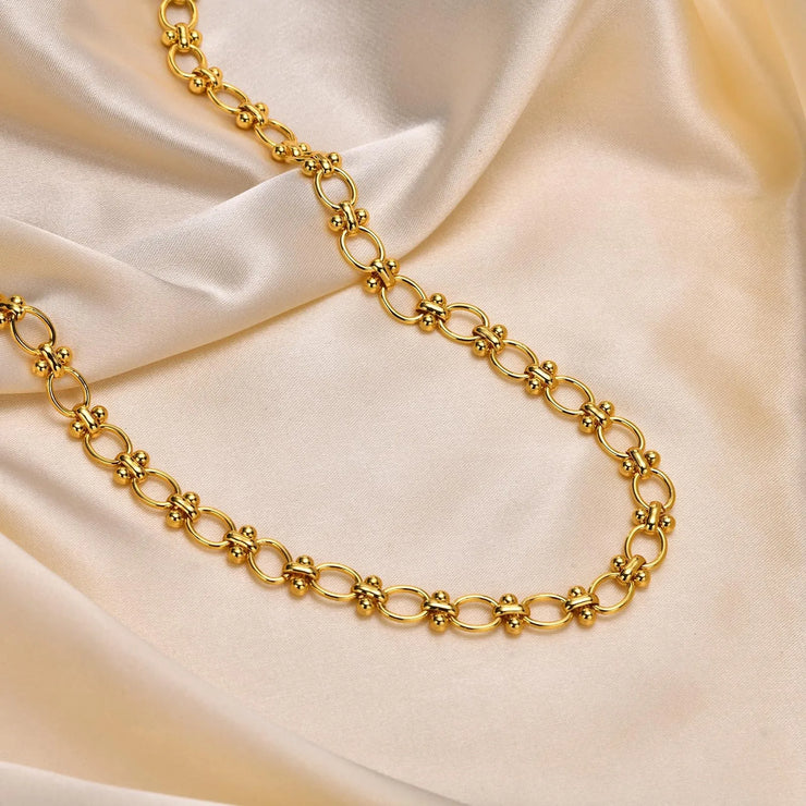 Chunky Gold Lock Chain Necklace for Women
