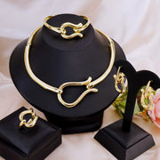 Gold Fashion Jewelry Set for Women Wedding Party