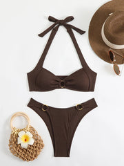 2025 Sexy Halter Bikini Two-Piece for Women
