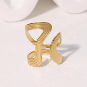 Stainless Steel Waterproof Statement Ring Women
