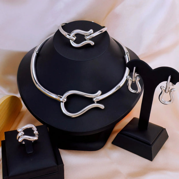 Gold Fashion Jewelry Set for Women Wedding Party