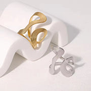 Stainless Steel Waterproof Statement Ring Women