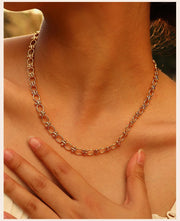 Chunky Gold Lock Chain Necklace for Women