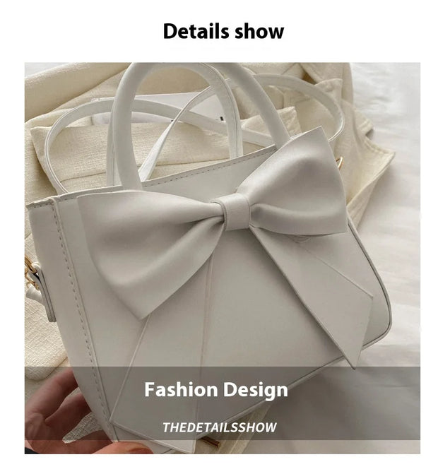 Retro Bow Small Square Shoulder Bag Women