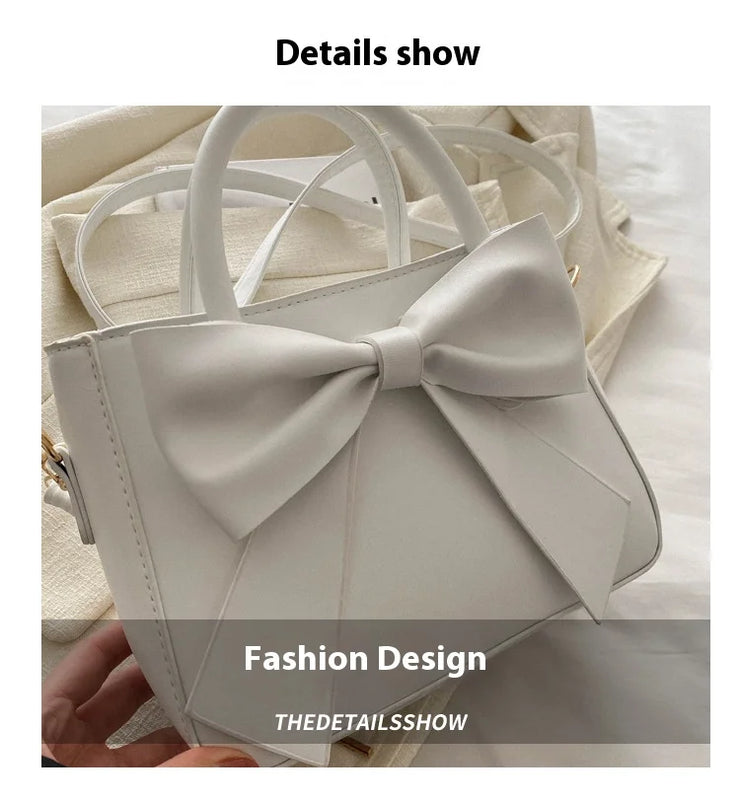 Retro Bow Small Square Shoulder Bag Women