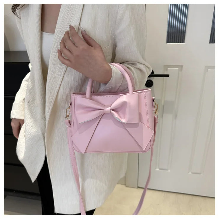 Retro Bow Small Square Shoulder Bag Women