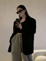 Vintage Loose Long Sleeve Blazer for Women