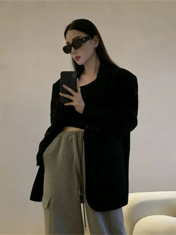 Vintage Loose Long Sleeve Blazer for Women