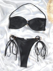 Sexy Halter Hollow Out Bikini Set Women