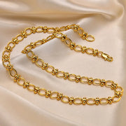 Chunky Gold Lock Chain Necklace for Women