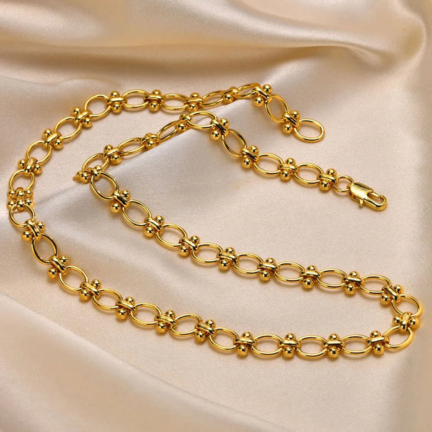 Chunky Gold Lock Chain Necklace for Women