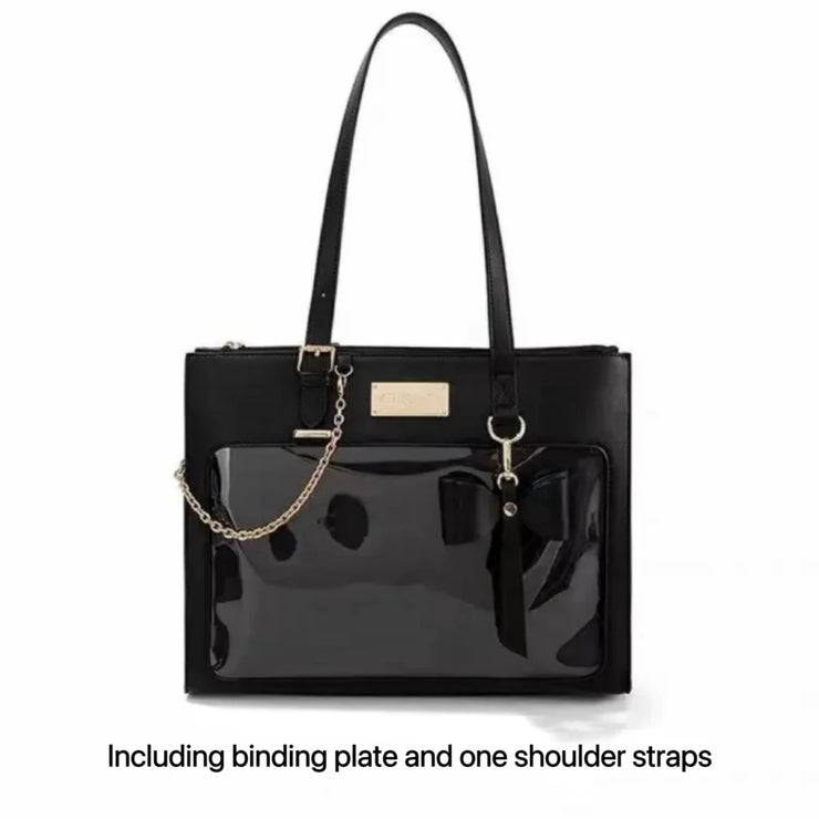Transparent Bow Ita Tote Crossbody Bag for Women