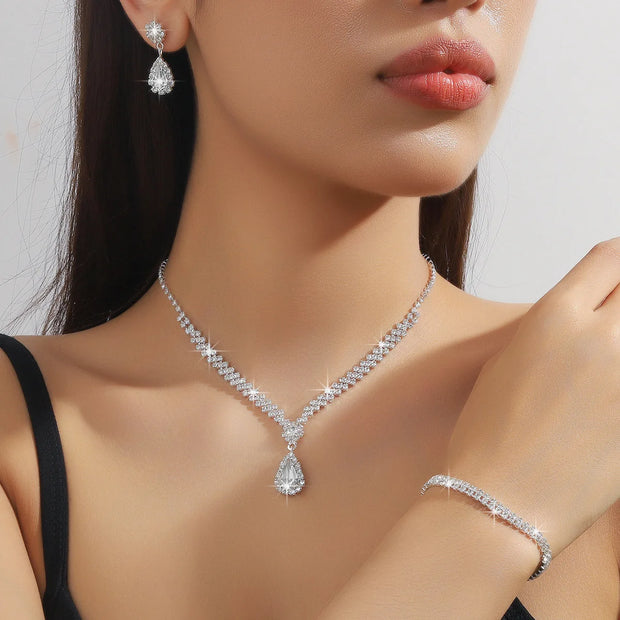 Luxury Bridal Jewelry Set for Women 3-Piece