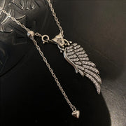 925 Silver Wavy Heart Pendant Adjustable Chain